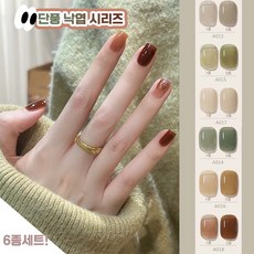 [6종세트!] 겨울네일 젤네일 네일아트 디자인 시럽 컬러 젤 폴리쉬 봄네일, 6개, 10ml, 단풍 낙엽 시리즈
