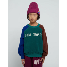 [BOBO CHOSES] 보보쇼즈 23FW 키즈 맨투맨 Bobo Choses Color Block sweatshirt 223AC043 상품 이미지