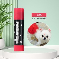 강아지 머리 염색 크림 반려동물 전용 화이트 테디 비숑 일회용 염색 펜 포메라니안 고양이 블러셔 염료, 레드 8.9x2.0cm(10g), 1개