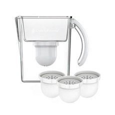 투명 여과된 불소용 1호 여과수 투수/친화성 투수 BPA/BPS Free/Target 365 불소 납 PFOAPitcher 필터 1개를 포함한 오염물질