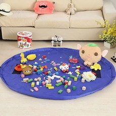 정리백 45cm 블루 수납함 토이백 다용도정리