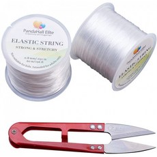 팬더홀 엘리트 탄성 섬유 와이어 비즈 케이블 0.8mm 메트로 크래프트TM 브레이슬릿 비즈 스레드 클리어