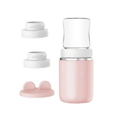 휴대용보틀워머 젖병중탕기 휴대용 올인원 USB 충전식 젖병 워머 무선 우유 히터 살균기 원형 야간 조명