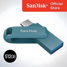 샌디스크 공식인증정품 USB 메모리 Ultra Dual Go 울트라 듀얼 고 Type-C OTG USB 3.2 SDDDC3 512GB 나바지오블루, 1개 1개