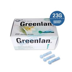 새한메드 그린란 채혈침 란셋 23G 1박스 200개, 1개, 200개입