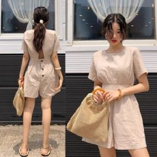 청슈트 여자바디프로필의상 레슬링복 봄여름면마로등점프슈트여한복하이웨스트슬랙스슬랙스슬랙스슬랙