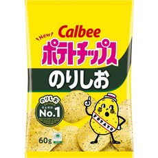 일본 가루비 감자칩 노리시오 김 소금맛 포테토칩 60g 12봉지 대용량 과자 스낵 직구, 12개