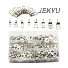 JEKYU 황동 링단자 동관형 터미널 8종 화이트 240PCS 화이트 링타입 압착커넥터 압착단자, 1개 - 디빅스s단자