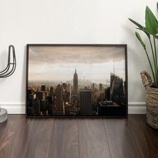 뉴욕 그림 액자 감성 인테리어 포스터 시티스케이프, 11. 50x70 포스터 + 블랙 알루미늄 액자