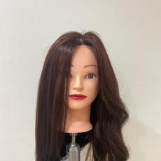 소원사 19인치 80%인모 커트 드라이 연습용가발 미용 여성 염색 펌 통가발 갈색, 자연갈색
