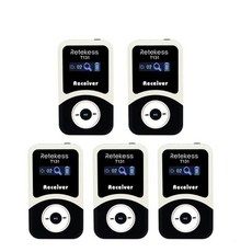 무선 투어 가이드 시스템 용 5 pcs RETEKESS T131 무선 수신기 교회 번역 비즈니스 회의 교육 박물관 방문, 협력사, 패키지 1