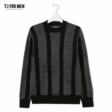 티아이포맨 스트라이프 스웨터 M178MSW460M1BK5_T9K4