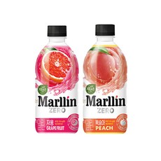 자연은 더말린 제로 복숭아500ml 12개 + 자몽500ml 12개 총24개, 500ml, 1세트