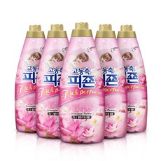 피죤 리치퍼퓸 고농축 섬유유연제 로맨틱플라워 본품, 1L, 5개