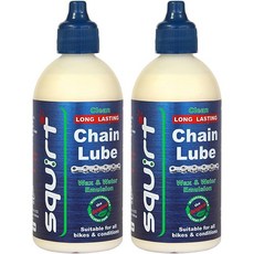 스쿼트 왁스 체인루브120ml 고성능 자전거 체인오일 성능테스트 2위 건식오일 저소음, 120ml, 2개