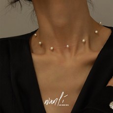 14k해수진주목걸이