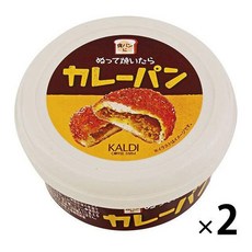 일본 KALDI 칼디 바르고 구우면 카레빵 멜론빵 스프레드 크림 2개 세트 일본직구 빵 스프레드 크림, 110g