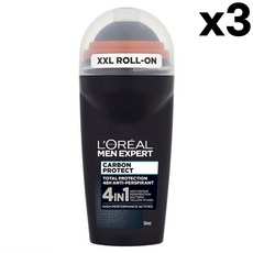 로레알 맨 엑스퍼트 카본 프로텍트 데오드란트 50ml 3팩 Men Expert, 1개