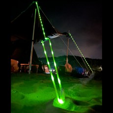 드림엑시트 LED 낭만 불빛 8가지 자동 점멸 기능 타프 스트링 타프줄 타프끈 텐트줄, 형광오렌지