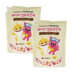 1+1 Babience 핑크퐁 섬유유연제 리필 2.2L 파우더향, 1+1 핑크퐁섬유유연제 리필2.2L
