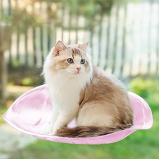 우아지오 고양이 창문 해먹, 1개, 핑크토끼