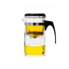 500ml 유리 차 Strainers 누르면 물 컵 Infuser 재사용 가능한 차 여과기 느슨한 차 잎 스파이스 필터 머그잔 냄비, 하나, 보여진 바와 같이, 1개