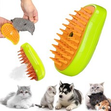 김이 나는 고양이 브러시 3 In1 다기능 찜기 마사지용 엉키고 풀어진 털을 제거하는 털, 1개