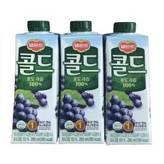 델몬트 콜드포도250ml*3, 3팩, 250ml