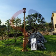  솔까든 태양광 엔틱 육각 2색지원 2.3M 정원등 