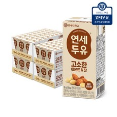 연세우유 고소한 아몬드 앤 잣 두유, 200ml, 96개