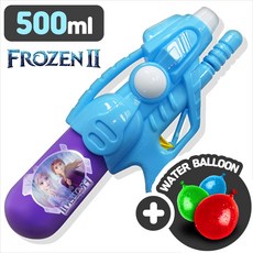 물총 겨울왕국+물풍선 캐릭터 파워 워터건 소형물총 펌프 물놀이 유아 아기 어린이 목욕 장난감, 단품