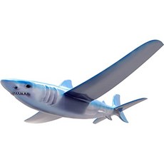 NMT Real Flyers 상어 글라이더 비행기. 어린 이용 플라잉 스티로폼 비행기 파란색 [Shark] - P048907VP6F1JX4, Shark