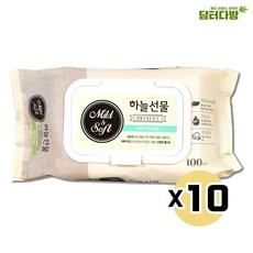 [거의다이소] 하늘선물 물티슈 100매입캡형 X10 A+++
