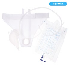 재사용 가능한 저자극성 실리콘 소변 수집기 가방 소변기 소변 카테터 가방 남성 여성 변기, 03 03 For Men, 1개