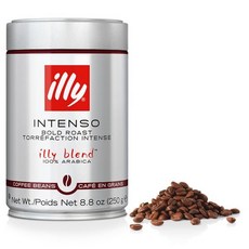 Illy 모카 포트 모카포트 익스프레스 일리 통 원두 커피 다크 로스트 8.8온스250g Q1296324, Intenso Bold Roast, 8.8 Ounce (Pack of 1), 1개