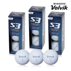 볼빅 정품 투어 S3 골프공 화이트 3알 슬리브 3피스, 3알 화이트