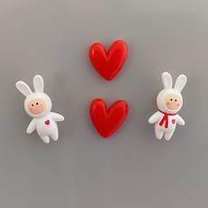 미니스카프 PVC귀요미 미니 하트 냉장고 마그넷 아이언
