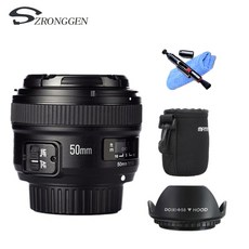 렌즈 YONGNUO YN 50mm f 1.8 AF 렌즈 YN50mm 조리개 자동 초점 대형 조리개 for Nikon DSLR 카메라 as AF S 50mm 1.8G Free, 렌즈 만, 니콘