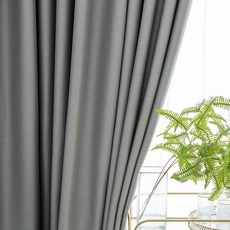 부산금정상점 세트 양면 전차광 커튼 노르딕 가볍게 사치한 면린넨 심플 두꺼운 거실 침실 단열, 양면 연회색 색깔 90% 햇빗가리기, 8메터 패브릭커튼 맞닫다 적용 3.