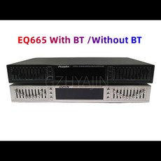 이퀄라이저 오디오이퀄라이저 EQ-665 하이파이 홈 EQ 듀얼 10 밴드 스테레오 트레블 알토 베이스 조정 블루투스 및 디스플레이 포함 판매, 220V Black, Without BT