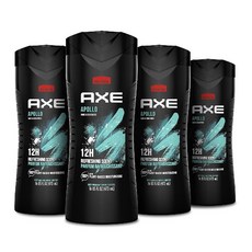  AXE 악스 바디 워시 남성 운동 땀 냄새 제거 데오드란트 12시간 상쾌한 클렌저 4팩, 다크템테이션-초콜릿향 