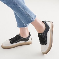 천연소가죽 밴딩 슬립온 스니커즈 3컬러 2.5cm