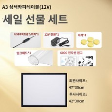 LED 도광판 백라이트 패널 광고판 발광판 카피 조명, A3 프레임 구성 D