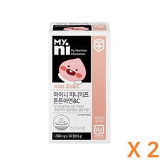 마이니 일동제약 지니키즈 튼튼아연&C, 30정, 2개