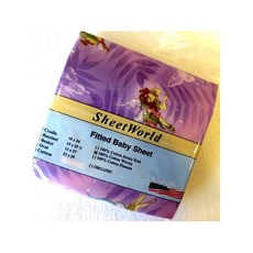 SHEETWORLD.COM 솔리드 퍼플 코튼 직조 거치대 시트 18x36, Fairies Purple Cradle Sheet
