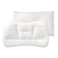 Sleep Sympathy 新款圓形混合牛奶枕頭, 白色, 1個