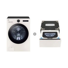 LG전자 트롬 오브제컬렉션 세탁기 + 미니워시 세트 FX25EARX 25kg + 4kg 방문설치, 네이처 베이지