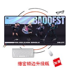 롤마우스패드 리그오브레전드 스킨 롤장패드, 핑크 뉴 KDA 걸 그룹 포_800x300mm_3mm