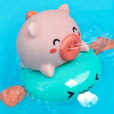 푸마네 튜브타는 아기돼지세트(1+1+1) 아기 유아 욕실 수영 물놀이 헤엄치는 태엽장난감