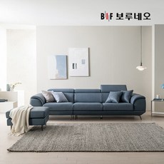 [보루네오] [3.5인용]디에르 아비오 천연통가죽 3.5인 소파+스툴, 색상:웜그레이